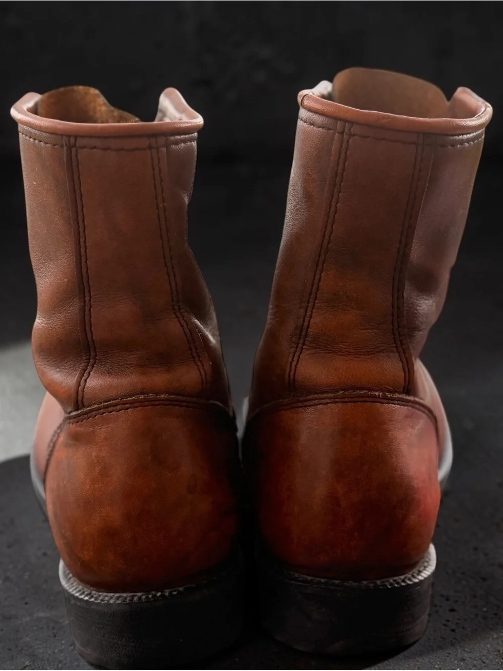 Men's Heritage Durango Brown Leather Lace-Up Work Boots - Size 9.5-10